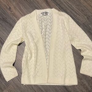 St. John Knits Neiman Marcus | Herringbone Open Front Knit Cardigan Sweater